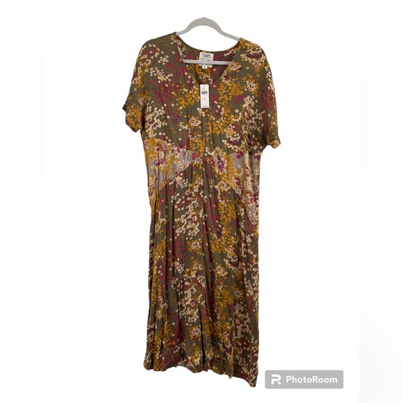 Anthropologie Tiny Shoreline Floral Midi Dress Sz M - Picture 3 of 8